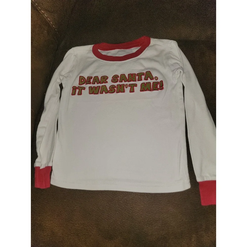Gymboree holiday Christmas dear santa it‎ wasn't me pajamas gymmies size 6